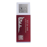 Kit 2 Mini Leitor Usb De Cartão De Memória Sd Micro Sd