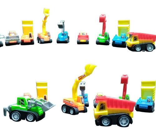 Colección X9 Carros Construcción  De Cuerda Regalo Niño