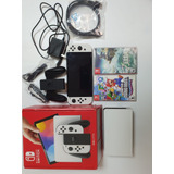  Consola Nintendo Switch Oled Blanco 64gb (usado) +2 Juegos