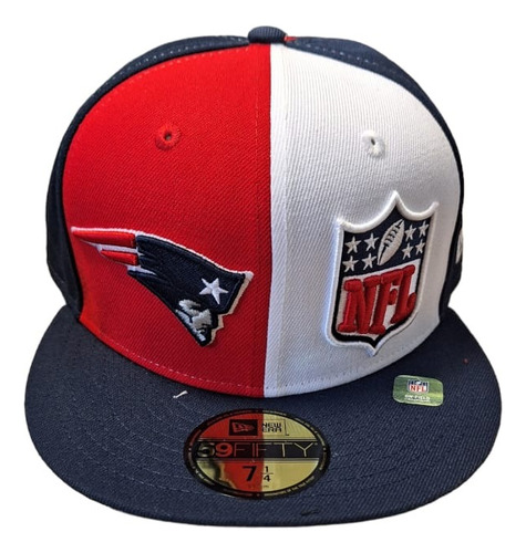 Gorra Cerrada N F L New England Patriots Azul/rojo 59 Fifty