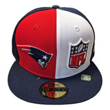 Gorra Cerrada N F L New England Patriots Azul/rojo 59 Fifty