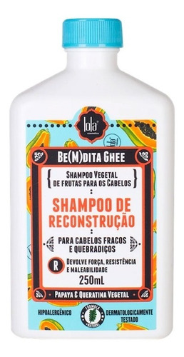  Shampoo Reconstrucción Papaya Queratina Lola Cosmetics 250ml