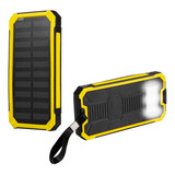 Cargador Solar Carga Rapida Linterna Led Camping Impermeable