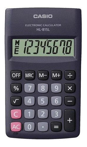 Calculadora De Bolsillo Casio Hl815l De 8 Dígitos, Color Negro