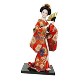 Estatua Asiática, Muñeca Japonesa De Kimono Geisha, Regalo