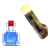 Lampara Botella Pocion Minecraft De 7 Colores Mas Antorcha