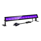 Barra De Luz Led Negra Uv Reflector Luces Fiesta Dj