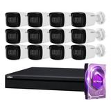 Kit Seguridad Dahua Dvr 4k 16ch + 12 Camaras 8mp + Disco