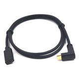 Cable De Extensión Usb C A Usb C De 2 Pies, Ángulo De...