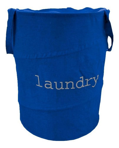 Canasto Cesto Con Asas Laundry Ropa Sucia Plegable Hogar Color Azul