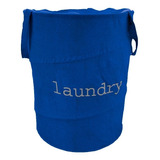 Canasto Cesto Con Asas Laundry Ropa Sucia Plegable Hogar Color Azul