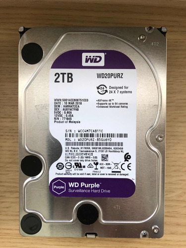 Disco Hdd Wd Purple 2tb