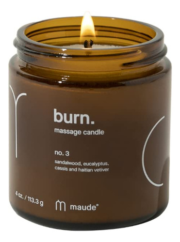 Maude Burn No. 3 - Vela De Masaje De Aceite De Jojoba, Vela
