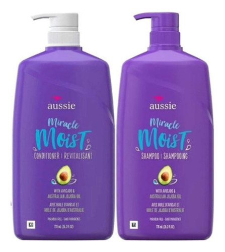 Aussie Miracle Moist Shampoo 778ml + Condicionador 778ml