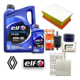 Kit 4 Filtros + 5 Aceite Elf 10w40 Sandero Logan Duster 1.6