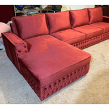 Sillon Sofa Esquinero Zurich 2.90 X 1.60 Chenille Capitonee