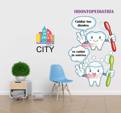 Vinil Decorativo Para Consultorio Dental  Niños Md19-12