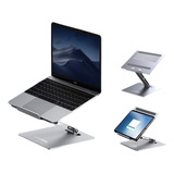 Soporte Base Ajustable Para Mac Macbook Notebook Alum 10-17 Color Gris