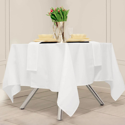 Kadut Mantel Cuadrado Blanco De 52 X 52 Pulgadas Para Mesa C