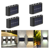 Lámpara De Pared Impermeable Con Luz Solar Para Exteriores,