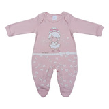 Macacão Pijama Bebê Em Algodão Estampado Bicho Molhado