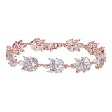 Sweetv Pulsera De Oro Rosa Boda Nupcial Para Novias, Dama De