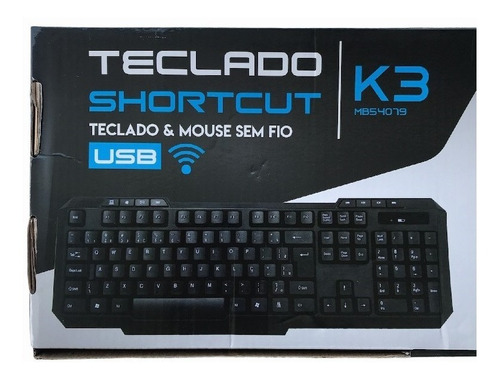 Teclado Sem Fio Wireless + Mouse Uso Pc Notebook Oferta