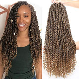 Leeven 6 Paquetes Pre-twisted Passion Twist Crochet Hair 22
