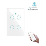 Apagador Inteligente Wifi De 4 Color Blanco