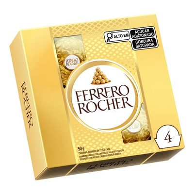 Bombom Ferrero Rocher 4unx12,5g | MercadoLivre