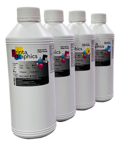 4 Litros Tinta Dye Para Epson T504 T544 T664 L200 L210 L350