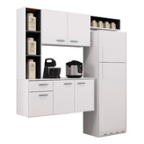 Cocina Superior 5 Puertas Compacto Isis Negro  Blanco