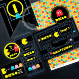 Kit Imprimible Pacman Videojuego Decoración Gamer W55