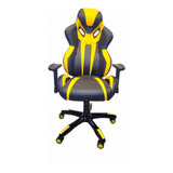 Sillón Gamer Negro Con Amarillo