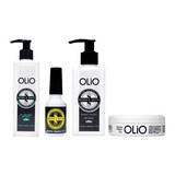 Kit Barber E Baffi Olio Shampoo Crema Afeitar Serum Cera