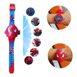 Relógio Infantil Homem Aranha Projetor De Imagens Digital 3d