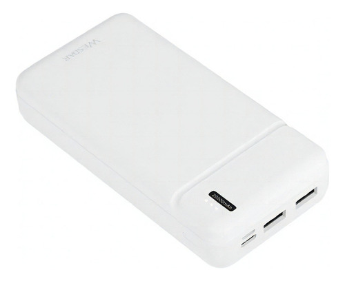 Power Bank Wesdar S150 20000mha Entrada: Type C + 2 Usb 2a Color Blanco