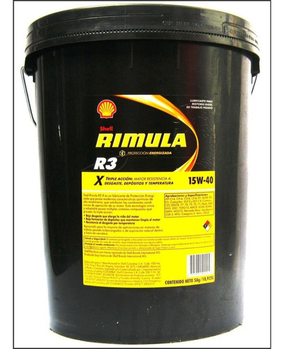 Shell Rimula  R3 15w40  X20l Tacho Balde