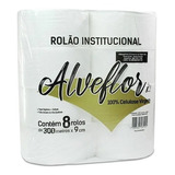 Fardo Papel Higiênico Rolão Luxo 300 Metros 8 Rolos