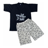 Pijama De Tom Y Jerry Para Hombre En Pantaloneta