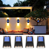 4 Luces Solares, Lámparas De Pared Para Jardín Al Aire Libre