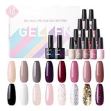Esmalte De Uñas - Gellen Gel Nail Polish Kit 16 Colors -