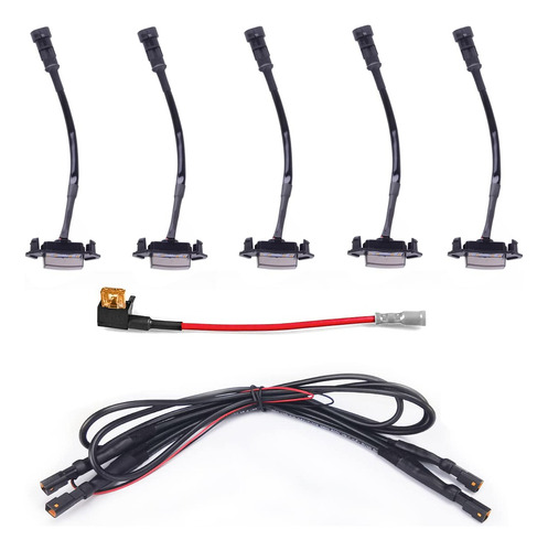 Kit De Luces De Parrilla Led Ámbar Para Auto, 5 Piezas