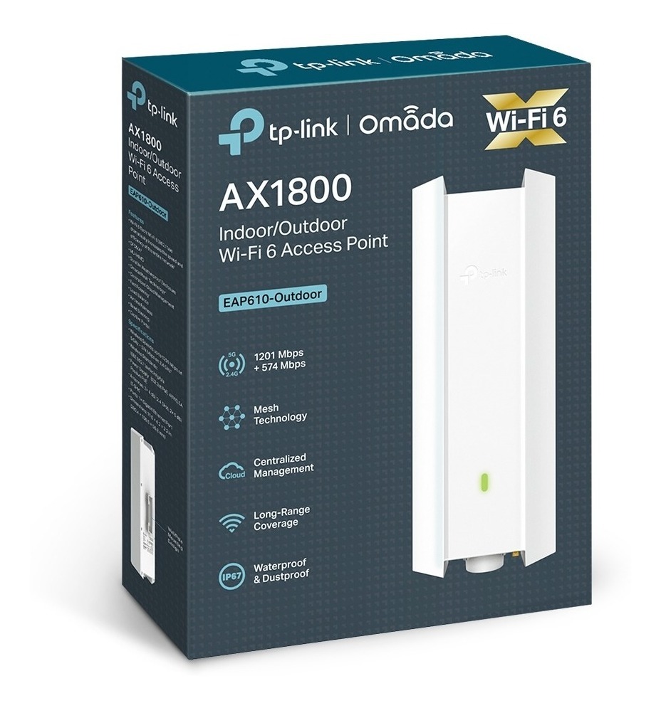 ACCESS POINT TP-LINK EAP610 OUTDOOR AX1800 DUAL BAND WIFI 6  BLANCO