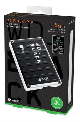 Disco Duro Externo 5 Tb Wd Black P10 Xbox One, Xbox Series. 