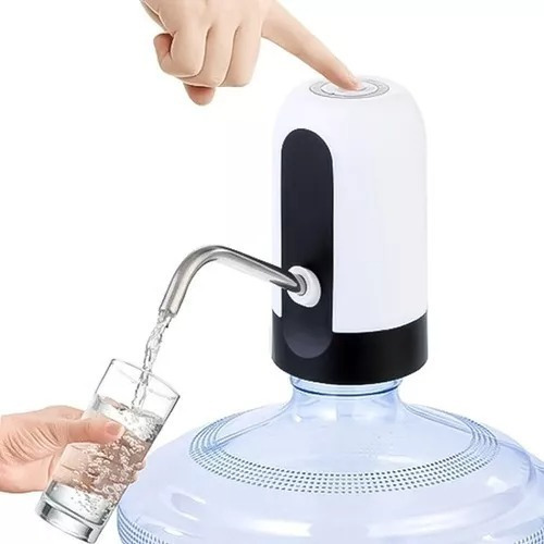 Dispensador De Agua Eléctrico Recargable Usb De Bidón Color Blanco