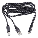 Cable De Impresora Usb 2 En 1 Usb C A Midi Cable Usb C A Usb