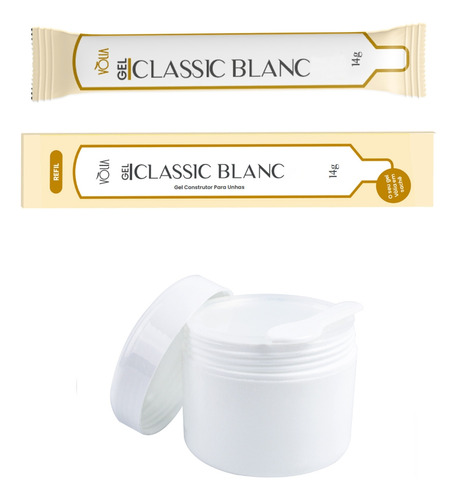 Sachê Gel Construtor Classic Blanc Vòlia + Pote Reutilizável