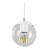 Colgante 1 Luz Globo 15cm Blanco Moderno Apto Led E-27