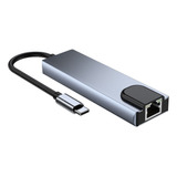 Typec Docking Hub 5 En 1 Adaptador Usb Ac Hdmi Con Ethernet